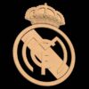 Логотип ФК Реал резной из дерева